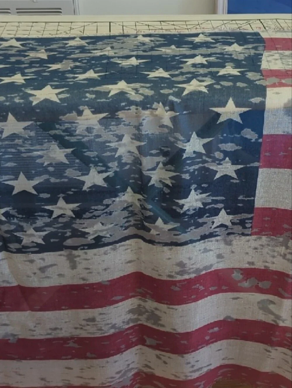 Distressed American Flag Tapestry - Red, White & Blue